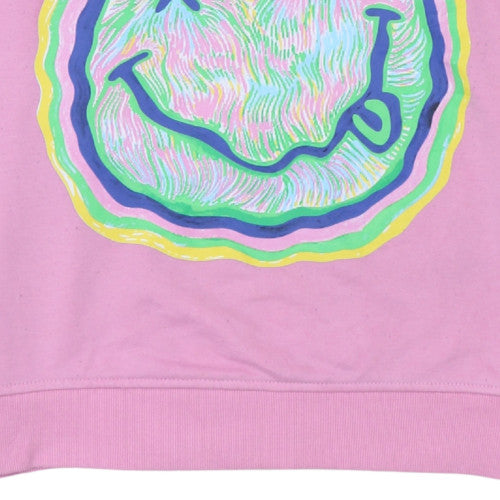 Nirvana Women's Pink Graphic Pullover Sweatshirt Size S Crew Neck