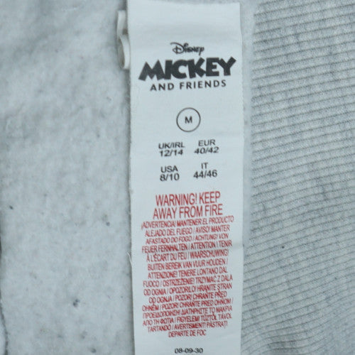 Disney Mickey & Friends Womens Grey Donald Duck Sweatshirt Size M 12/14