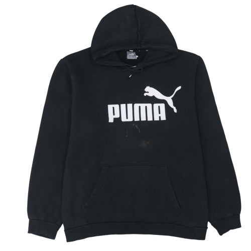 Puma Men’s Black 4XL Pullover Hoodie Fleece Sports Logo Sweatshirt