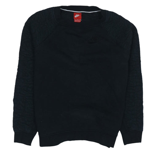 Nike Women’s Black Crew Neck Sweatshirt Size S Cotton Blend