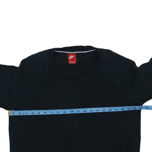Nike Women’s Black Crew Neck Sweatshirt Size S Cotton Blend