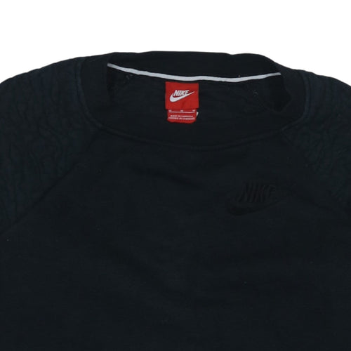 Nike Women’s Black Crew Neck Sweatshirt Size S Cotton Blend