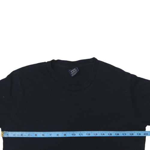 Champion Men's Black Crew Neck Short Sleeve Cotton T-Shirt Medium