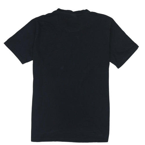 Champion Men's Black Crew Neck Short Sleeve Cotton T-Shirt Medium