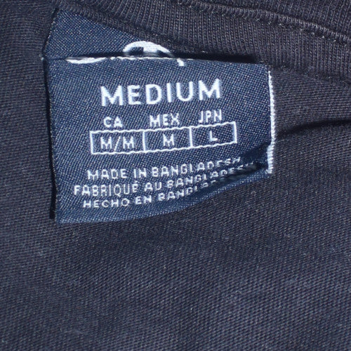 Champion Men's Black Crew Neck Short Sleeve Cotton T-Shirt Medium