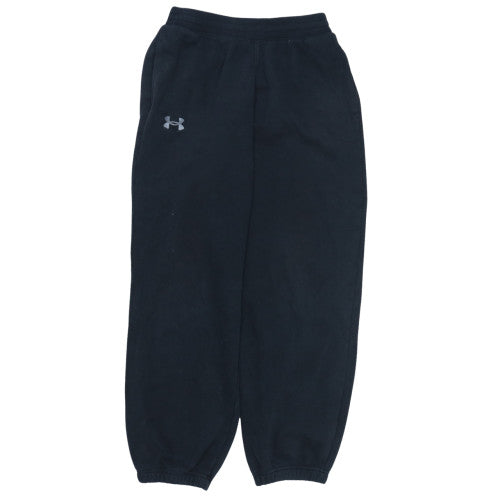 Under Armour Boys Black Fleece Jogger Trousers Size 12 Years