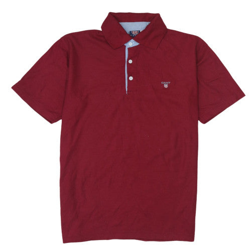 GANT Men's Red Cotton Short Sleeve Polo Shirt Size L