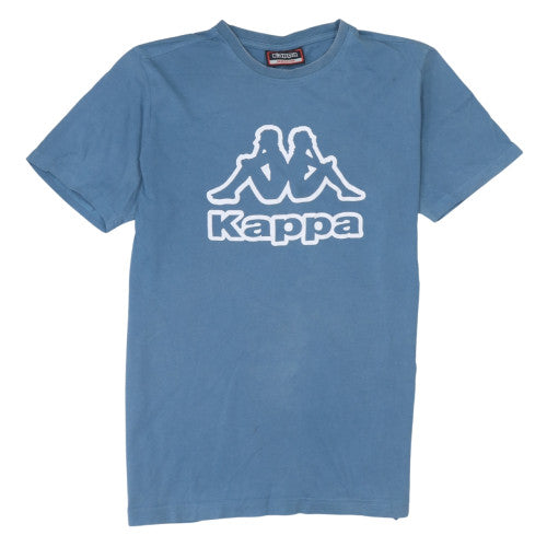 Kappa Men's Blue Graphic Logo Short Sleeve Cotton T-Shirt Size M