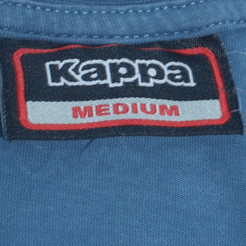 Kappa Men's Blue Graphic Logo Short Sleeve Cotton T-Shirt Size M