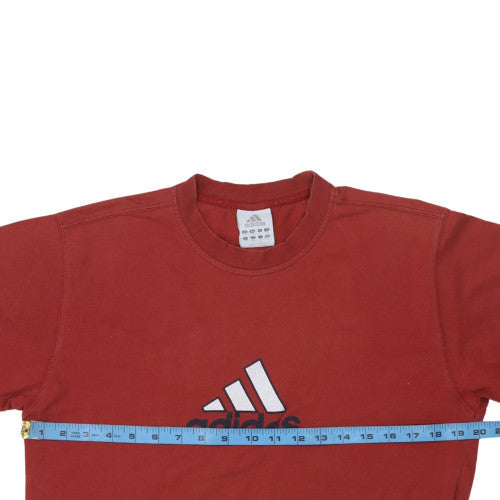 Adidas Men's Red Crew Neck Short Sleeve T-Shirt Size M Classic Fit