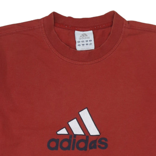 Adidas Men's Red Crew Neck Short Sleeve T-Shirt Size M Classic Fit