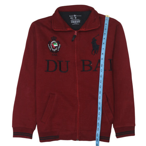 Ralph Lauren Men’s Red Track Jacket M Dubai Polo Full Zip Cotton