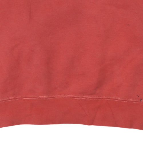 Nike Womens Red XS Pullover Crew Neck Sweatshirt Cotton Blend