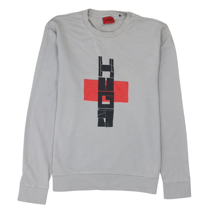 Hugo Boss Men's Grey Logo Pullover Sweatshirt M