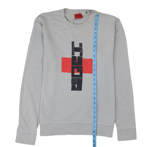 Hugo Boss Men's Grey Logo Pullover Sweatshirt M