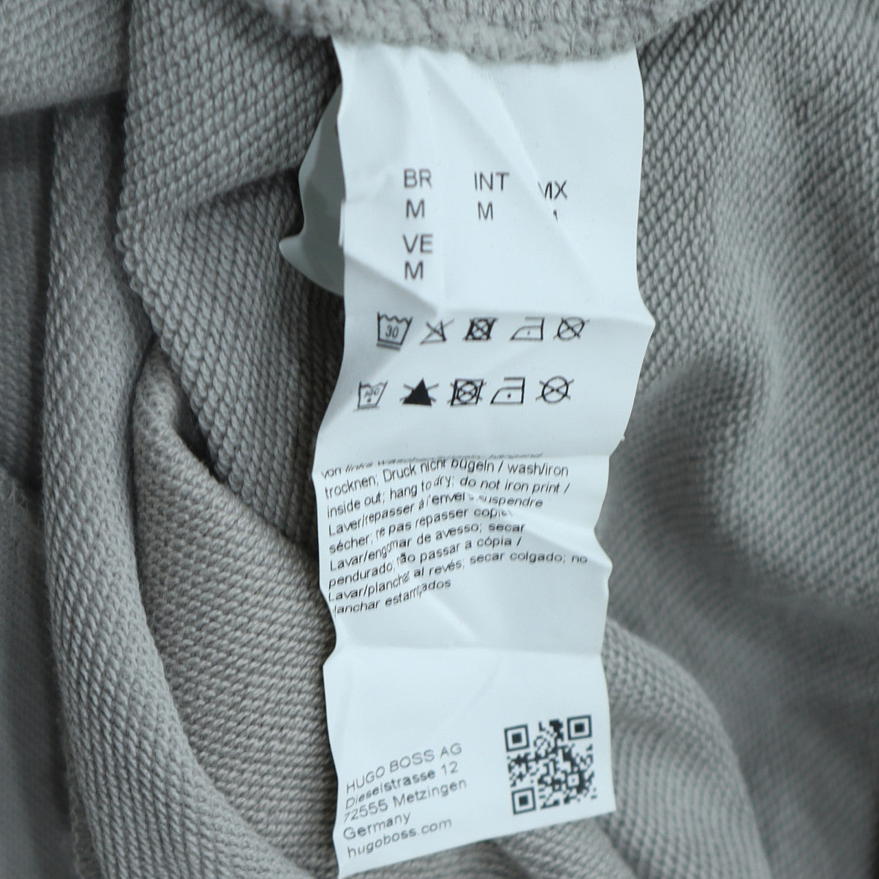 Hugo Boss Men's Grey Logo Pullover Sweatshirt M