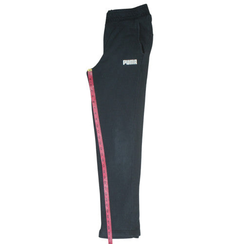 Puma Men Black Fleece Sweatpants Small Regular Fit