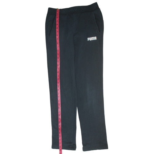 Puma Men Black Fleece Sweatpants Small Regular Fit