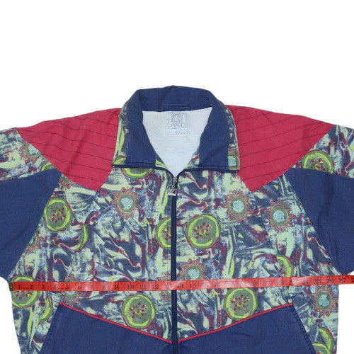 Rucanor Men's Multicoloured 90s Bomber Jacket Size L Retro Sportswear
