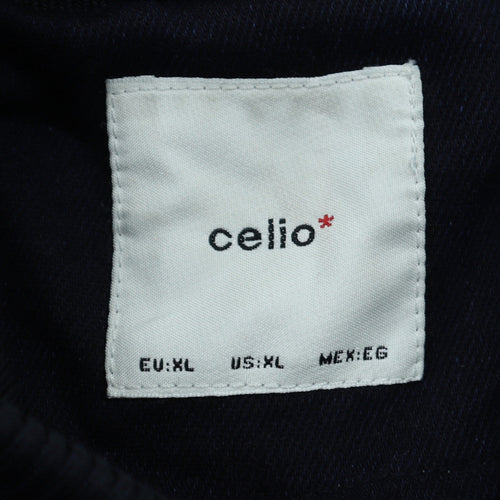 Celio Men's Blue Varsity Style Cotton Jacket XL Casual