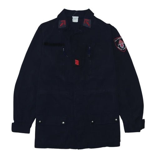 Balsan Men's Blue XL Military Jacket with Pockets