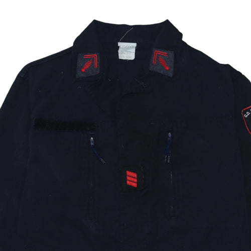 Balsan Men's Blue XL Military Jacket with Pockets