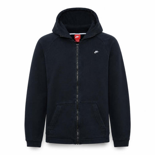 Nike Men's Black Small Full Zip Hoodie Sweatshirt Cotton Blend