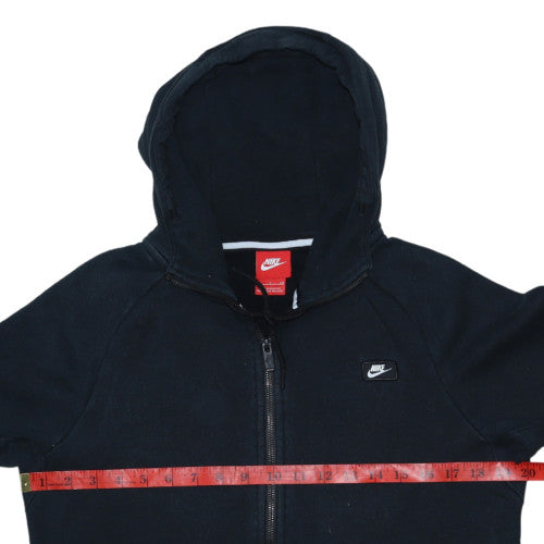 Nike Men's Black Small Full Zip Hoodie Sweatshirt Cotton Blend