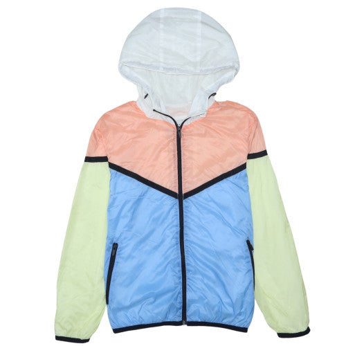 Pull & Bear Womens Multicoloured L Windbreaker Hooded Jacket