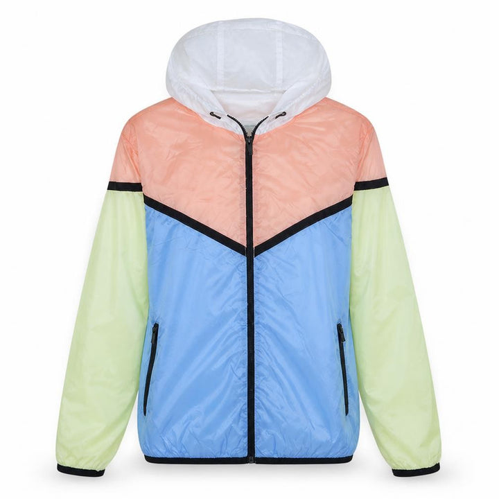 Pull&Bear Womens Multicoloured L Windbreaker Hooded Jacket
