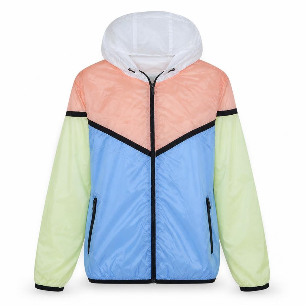 Pull&Bear Womens Multicoloured L Windbreaker Hooded Jacket