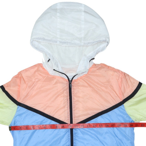 Pull & Bear Womens Multicoloured L Windbreaker Hooded Jacket