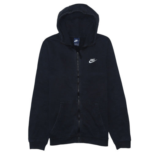 Nike Men's Black Small Full Zip Hoodie Sweatshirt Cotton Blend