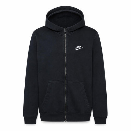 Nike Men's Black Small Full Zip Hoodie Sweatshirt Cotton Blend