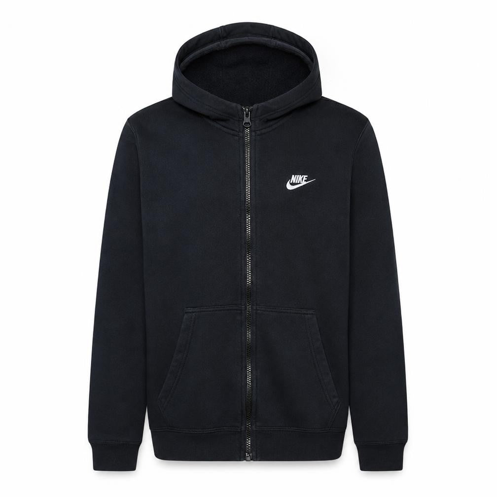 Nike Men's Black Small Full Zip Hoodie Sweatshirt Cotton Blend