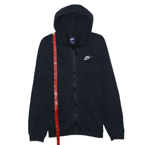Nike Men's Black Small Full Zip Hoodie Sweatshirt Cotton Blend