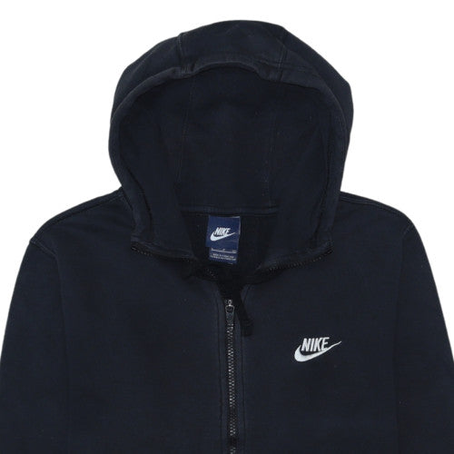 Nike Men's Black Small Full Zip Hoodie Sweatshirt Cotton Blend