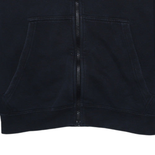 Nike Men's Black Small Full Zip Hoodie Sweatshirt Cotton Blend