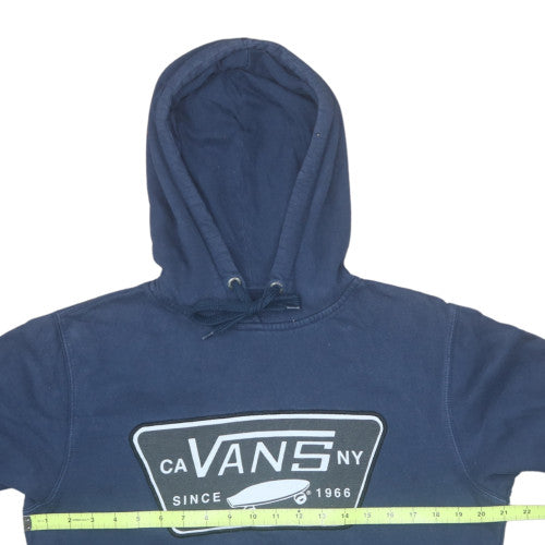 Vans Mens Blue Pullover Hoodie Medium Regular Fit Skate Logo Fleece