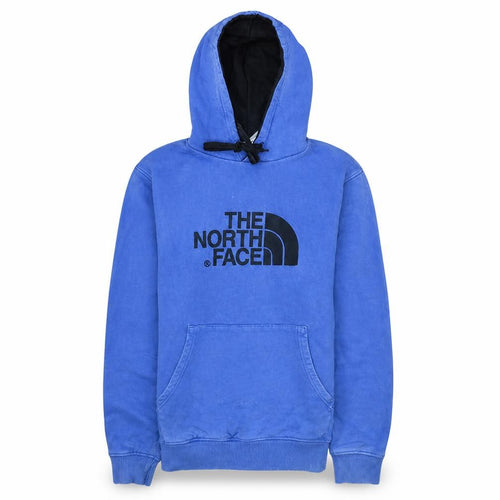 The North Face Men's Blue Pullover Hoodie Size S Graphic Logo Fleece