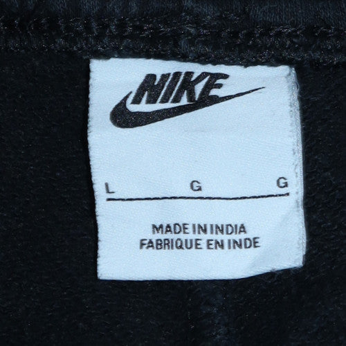 Nike Mens Black Jogger Sweatpants L Regular Fit Fleece Activewear