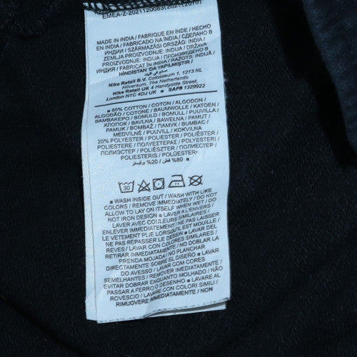 Nike Mens Black Jogger Sweatpants L Regular Fit Fleece Activewear