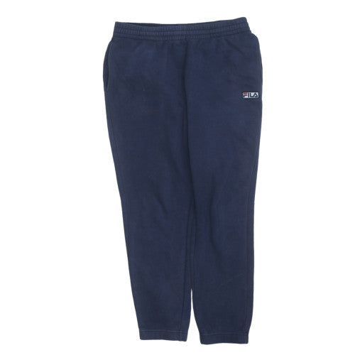 Fila Men’s Blue Jogger Trousers M Regular Fit Fleece Sweatpants