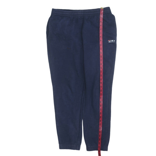 Fila Men’s Blue Jogger Trousers M Regular Fit Fleece Sweatpants
