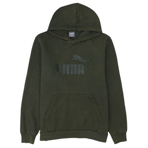 Puma Men's Green Pullover Hoodie Size M Regular Fit Sports Style