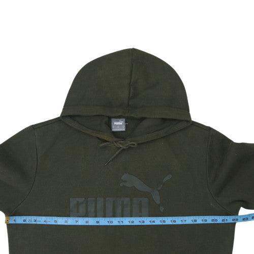 Puma Men's Green Pullover Hoodie Size M Regular Fit Sports Style
