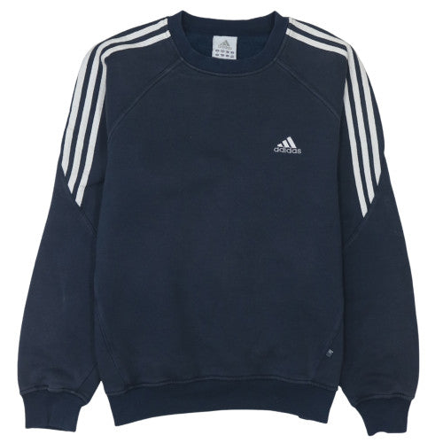 Adidas Men's Blue Crew Neck Pullover Sweatshirt Size M Sports Style