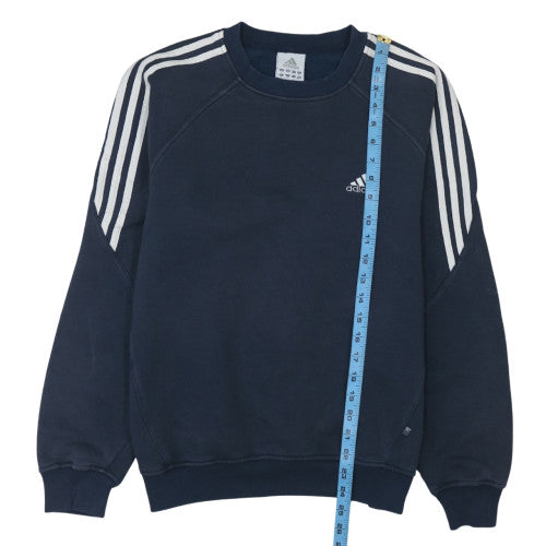 Adidas Men's Blue Crew Neck Pullover Sweatshirt Size M Sports Style