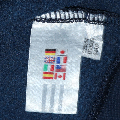 Adidas Men's Blue Crew Neck Pullover Sweatshirt Size M Sports Style