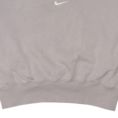 Nike Women’s Beige Pullover Sweatshirt XS Relaxed Fit Cotton Blend